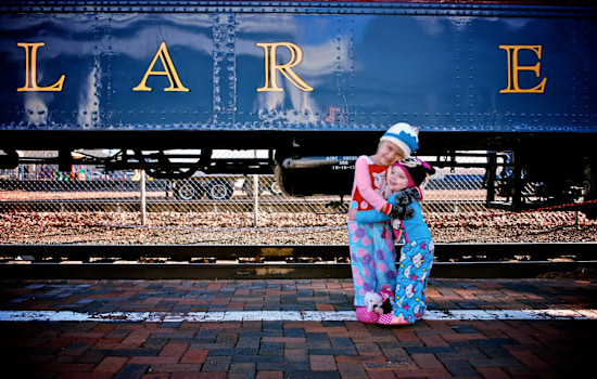 Polar Express Kids on Train Platform